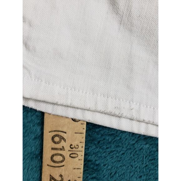 American Eagle Jeans Size 12 Womens White Denim Stretch Pants Mid Rise Jegging - Picture 8 of 13